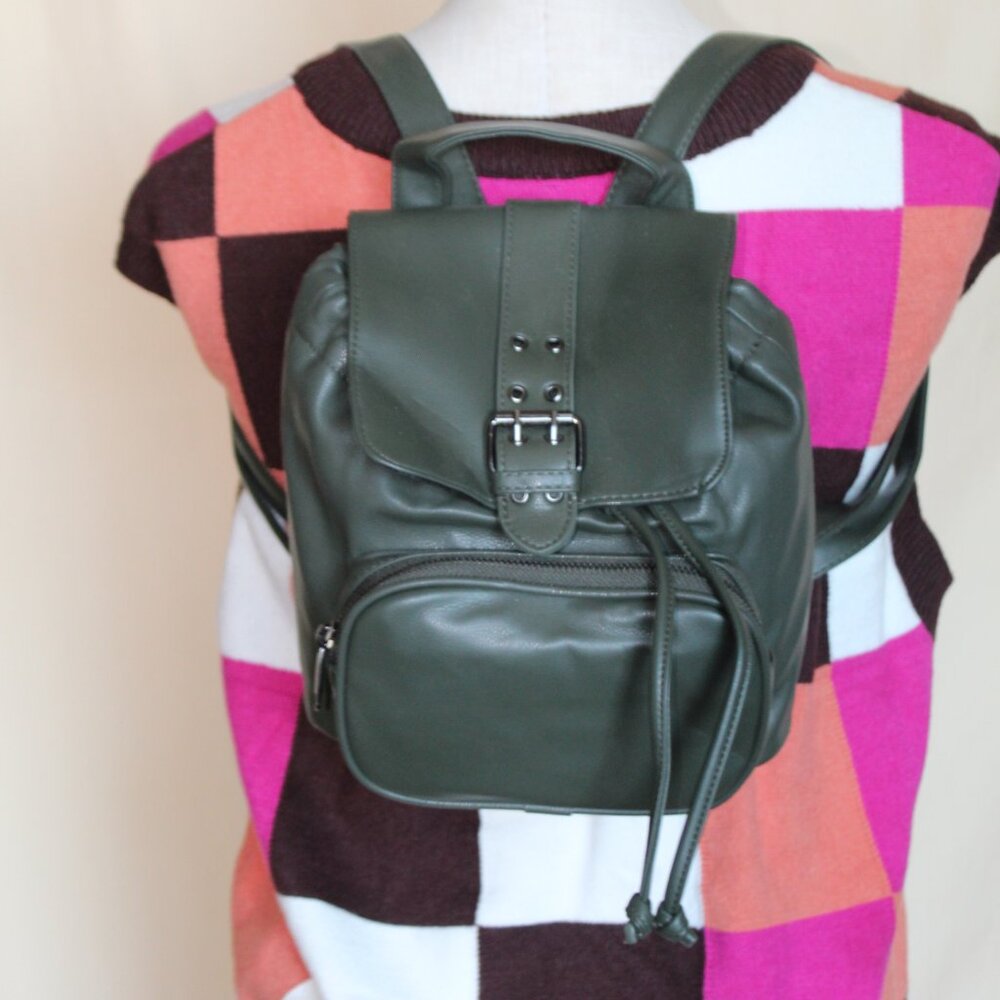 Wild Fable Mini Flap Backpack Olive Green-NWT
